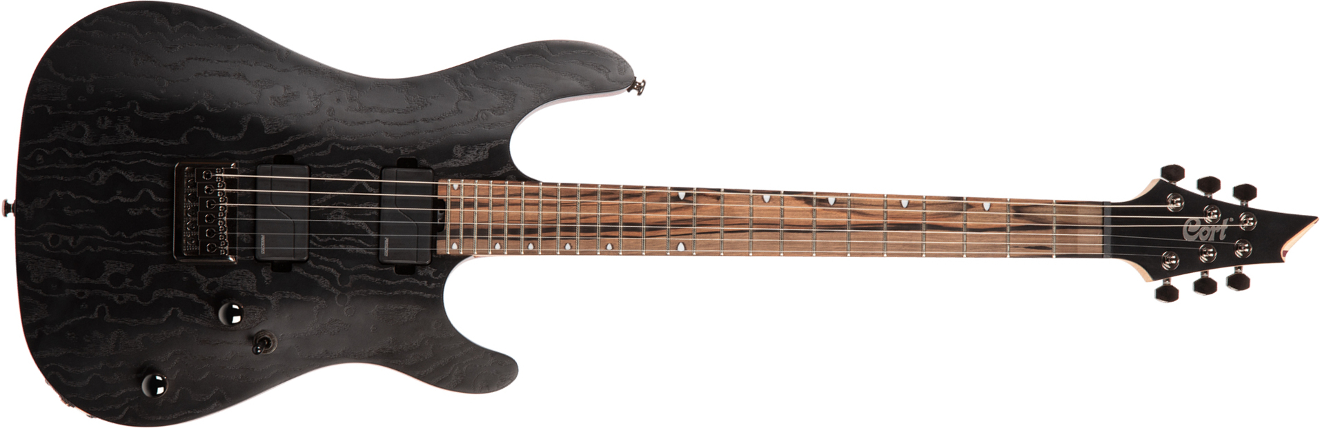 Cort Kx500 Hh Fishman Fluence Ht Eb - Etched Black - Str shape electric guitar - Main picture