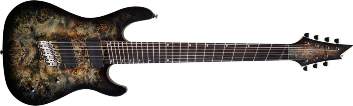 Cort Kx500ff 7c Hh Emg Ht Eb - Star Dust Black - Multi-Scale Guitar - Main picture