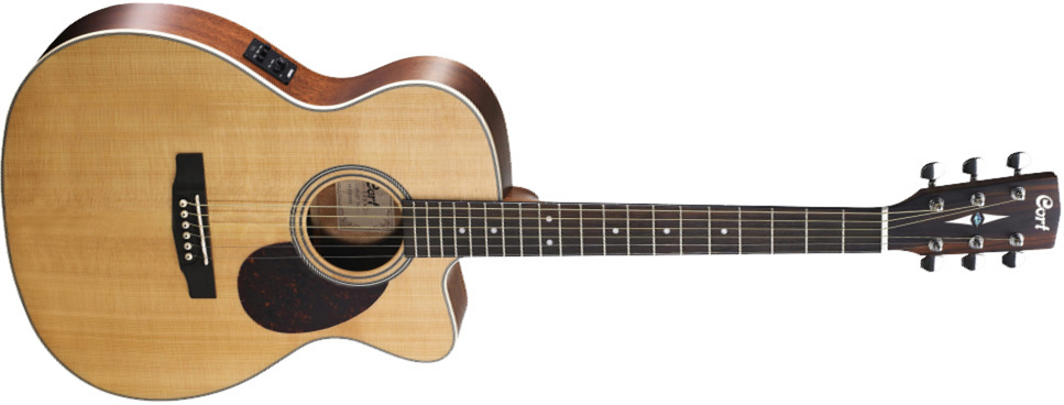 Cort L100-oc Ns Om Orchestra Model Cw Epicea Acajou - Natural Satin - Electro acoustic guitar - Main picture