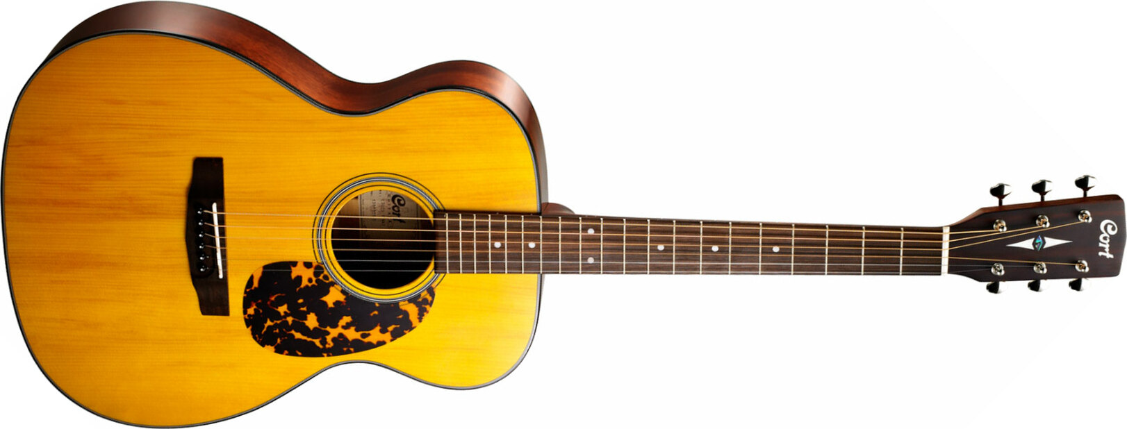 Cort Luce L300vf Orchestra Model Om Epicea Acajou Ova - Natural Glossy - Electro acoustic guitar - Main picture