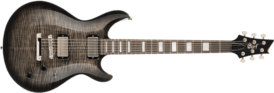 Cort M600 2h Ht Rw - Trans Black Burst - Double cut electric guitar - Main picture