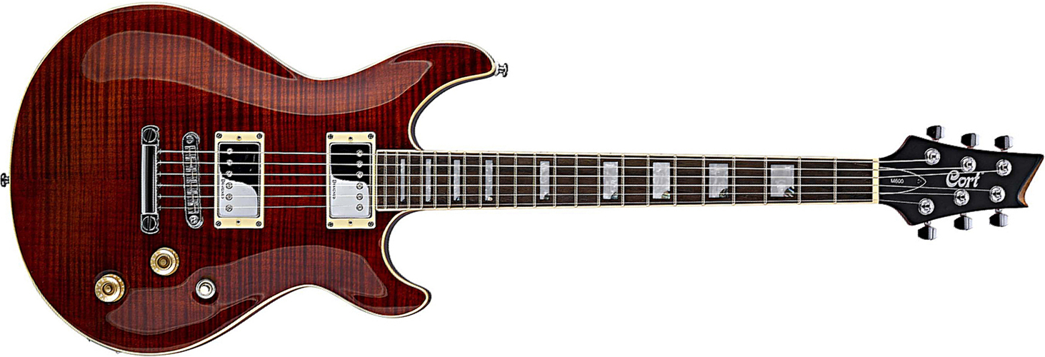 Cort M600 - Black Cherry - Double cut electric guitar - Main picture