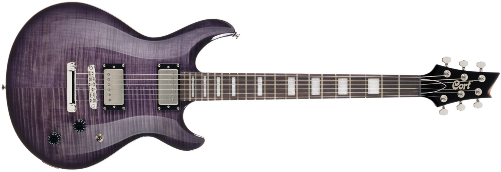 Cort M600tpb Hh Ht Rw - Trans Purple Burst - Double cut electric guitar - Main picture