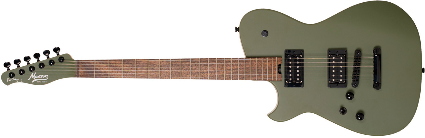 Cort Matthew Bellamy Mbm2h Gaucher Signature 2h Ht Lau - Satin Olive Green - Tel shape electric guitar - Main picture