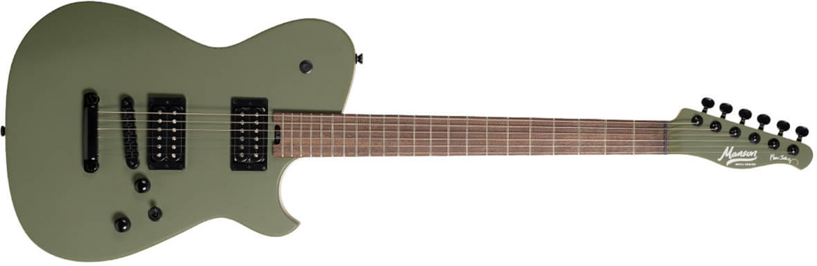 Cort Matthew Bellamy Mbm2h Meta Signature 2h Ht Lau - Satin Olive Green - Tel shape electric guitar - Main picture