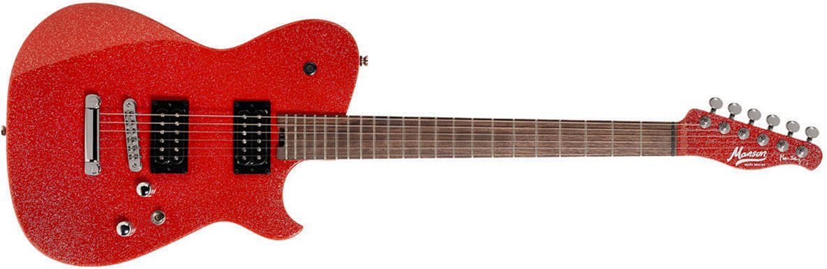 Cort Matthew Bellamy Mbm2h Meta Signature 2h Ht Lau - Red Sparkle - Tel shape electric guitar - Main picture