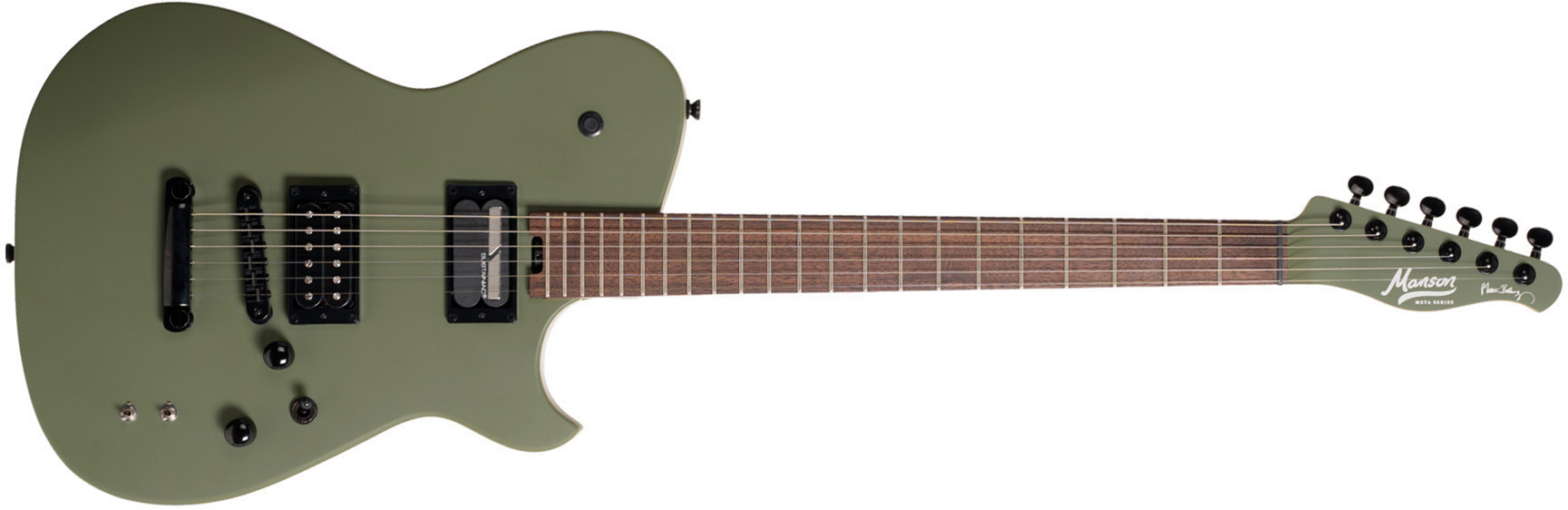 Cort Matthew Bellamy Mbm2h Sustainiac Meta Signature 2h Ht Lau - Satin Olive Green - Tel shape electric guitar - Main picture
