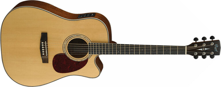 Cort Mr710f Dreadnought Cw Epicea Acajou Ova - Natural Satin - Acoustic guitar & electro - Main picture