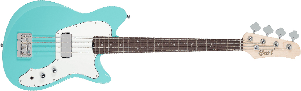 Cort Retro 304 Shsc Rw - Sea Foam Green - Travel electric bass - Main picture