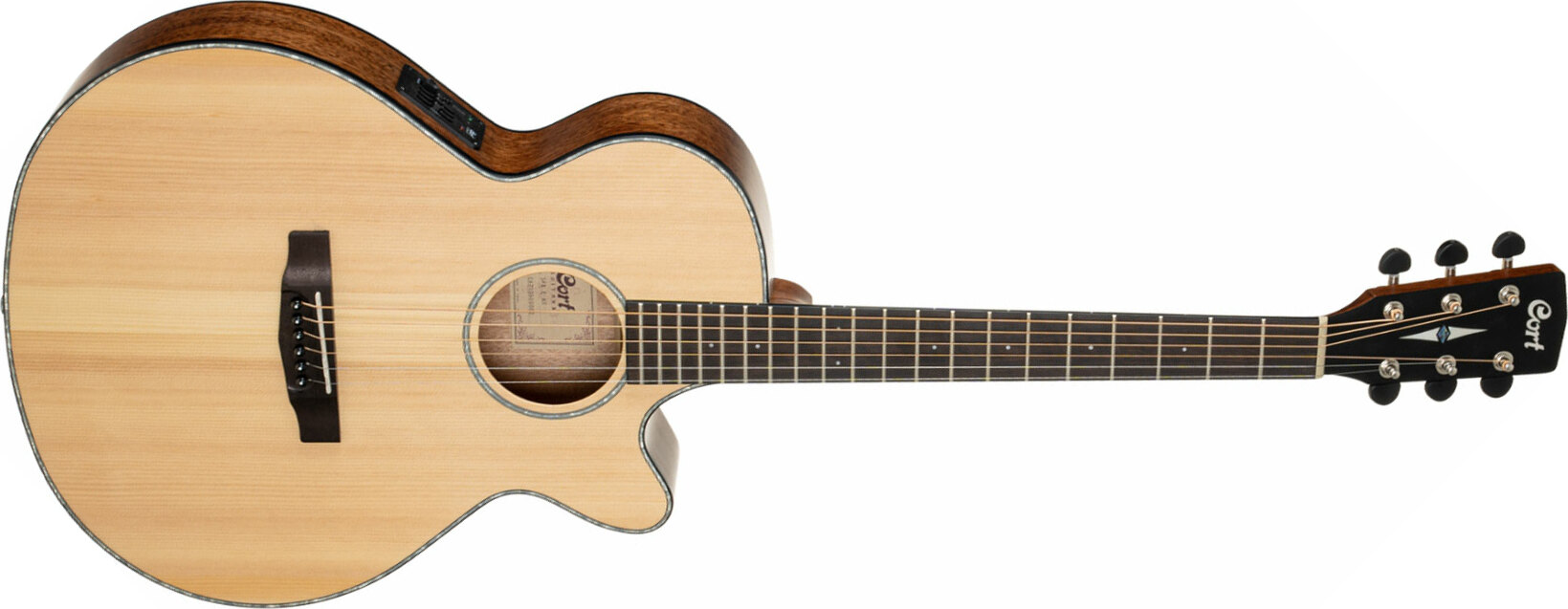 Cort Sfx-e Slim Body Cw Epicea Acajou Ova - Natural Satin - Electro acoustic guitar - Main picture