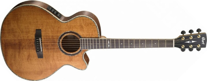 Cort Sfx10 Slim Body Cw Epicea Erable Ova - Antique Brown - Electro acoustic guitar - Main picture