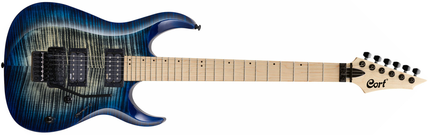 Cort X300 Fr Hh Mn - Blue Burst - Str shape electric guitar - Main picture