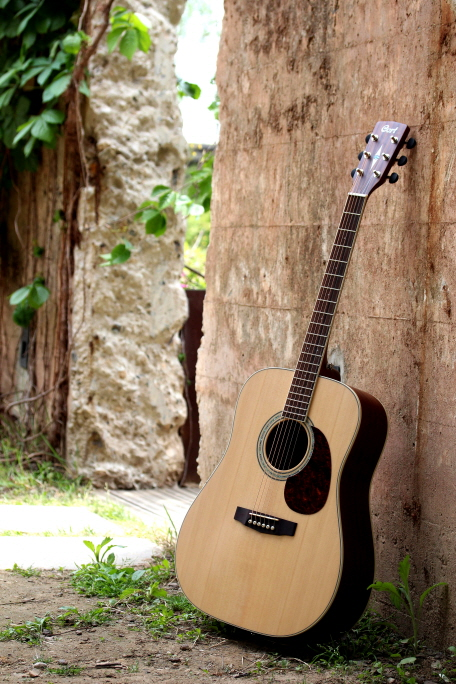 Cort Earth 100 Dreadnought Epicea Acajou Ova - Natural Satin - Acoustic guitar & electro - Variation 4