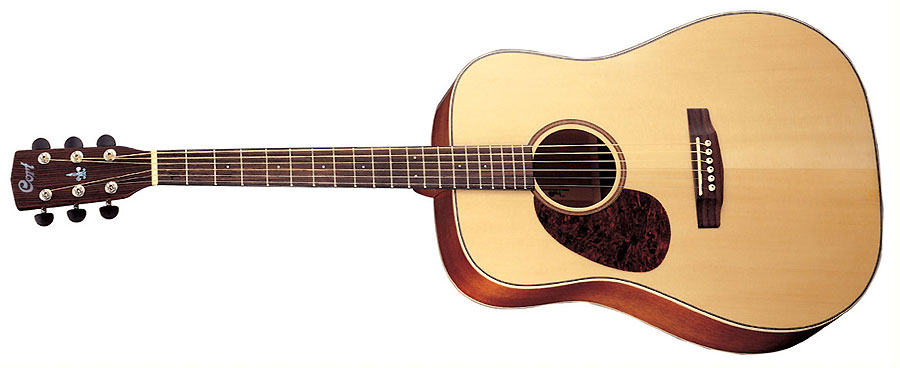 Cort Earth 100 Lh Dreadnought Gaucher Epicea Acajou Ova - Natural Satin - Acoustic guitar & electro - Variation 1