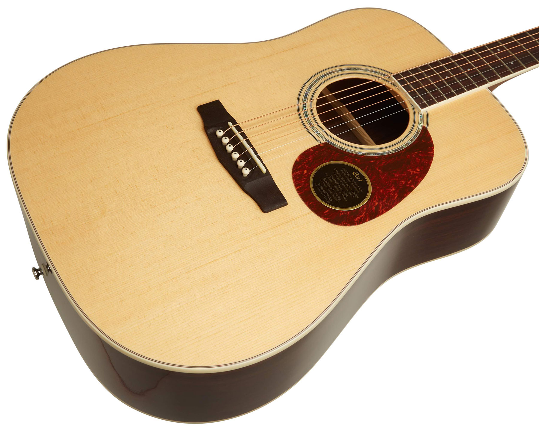 Cort Earth 100 Rosewood Dreadnought Epicea Palissandre Ova - Natural Glossy - Acoustic guitar & electro - Variation 2