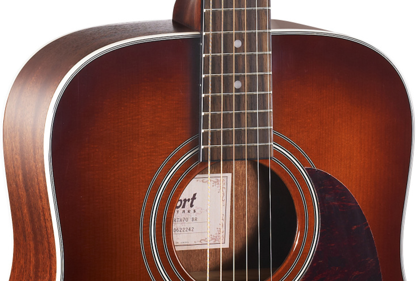 Cort Earth 70 Br Dreadnought Epicea Acajou - Brown Gloss - Acoustic guitar & electro - Variation 2