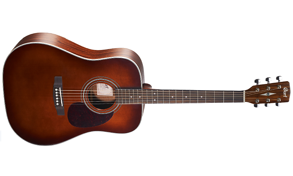 Cort Earth 70 Br Dreadnought Epicea Acajou - Brown Gloss - Acoustic guitar & electro - Variation 1