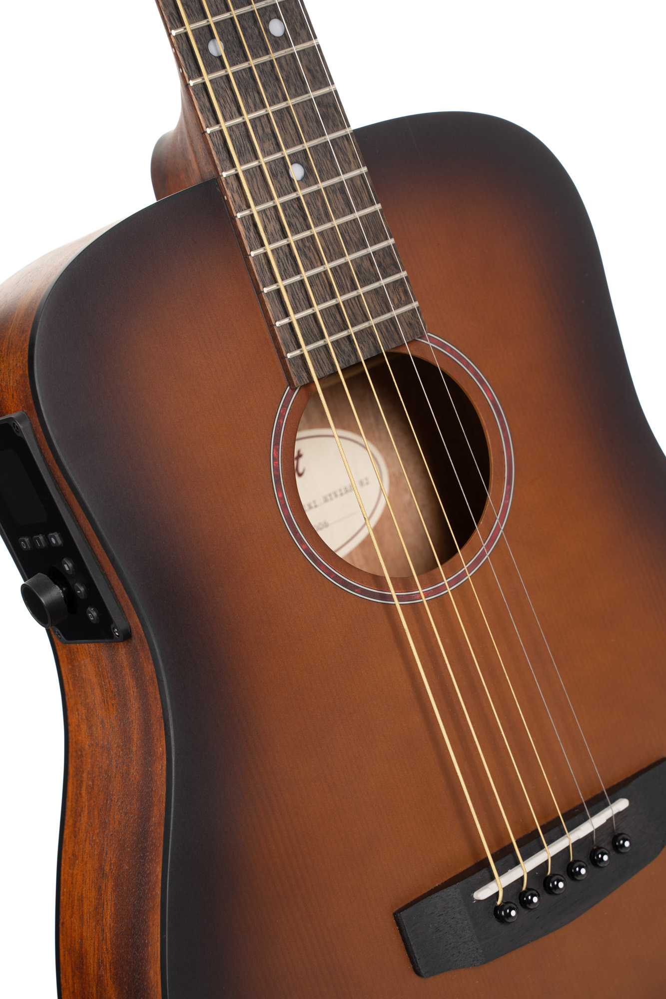 Cort Earth Go Hyvibe Epicea Acajou Lau - Brown Burst - Folk guitar - Variation 4