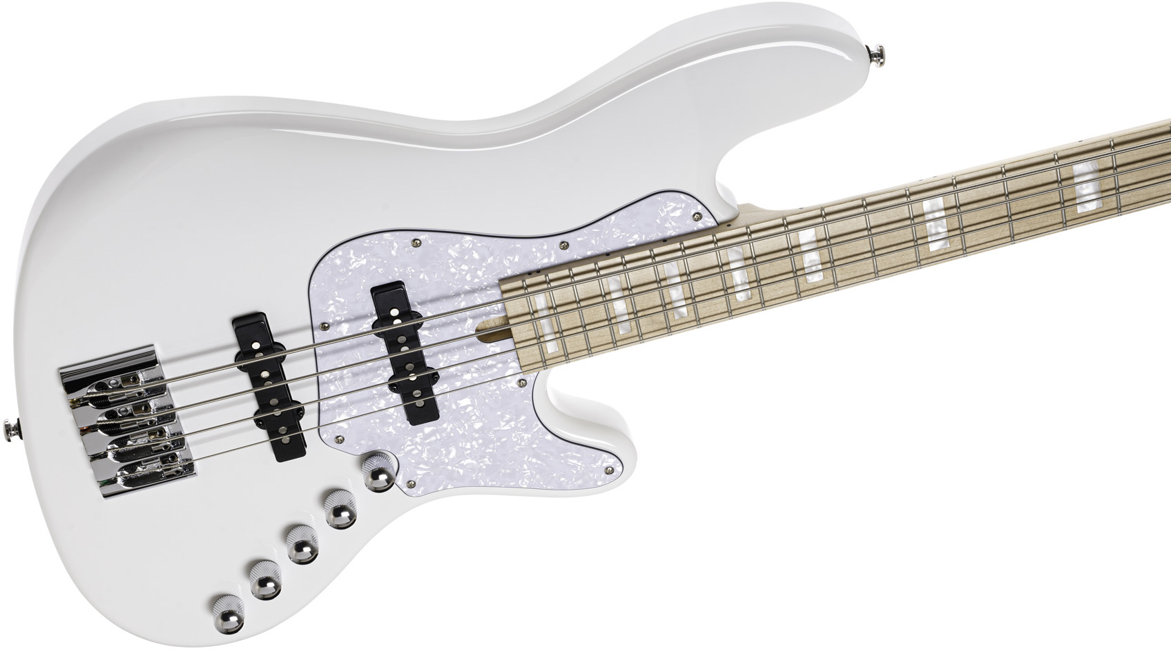Cort Elrick Njs 4c Active Bartolini Mn - White - Solid body electric bass - Variation 2