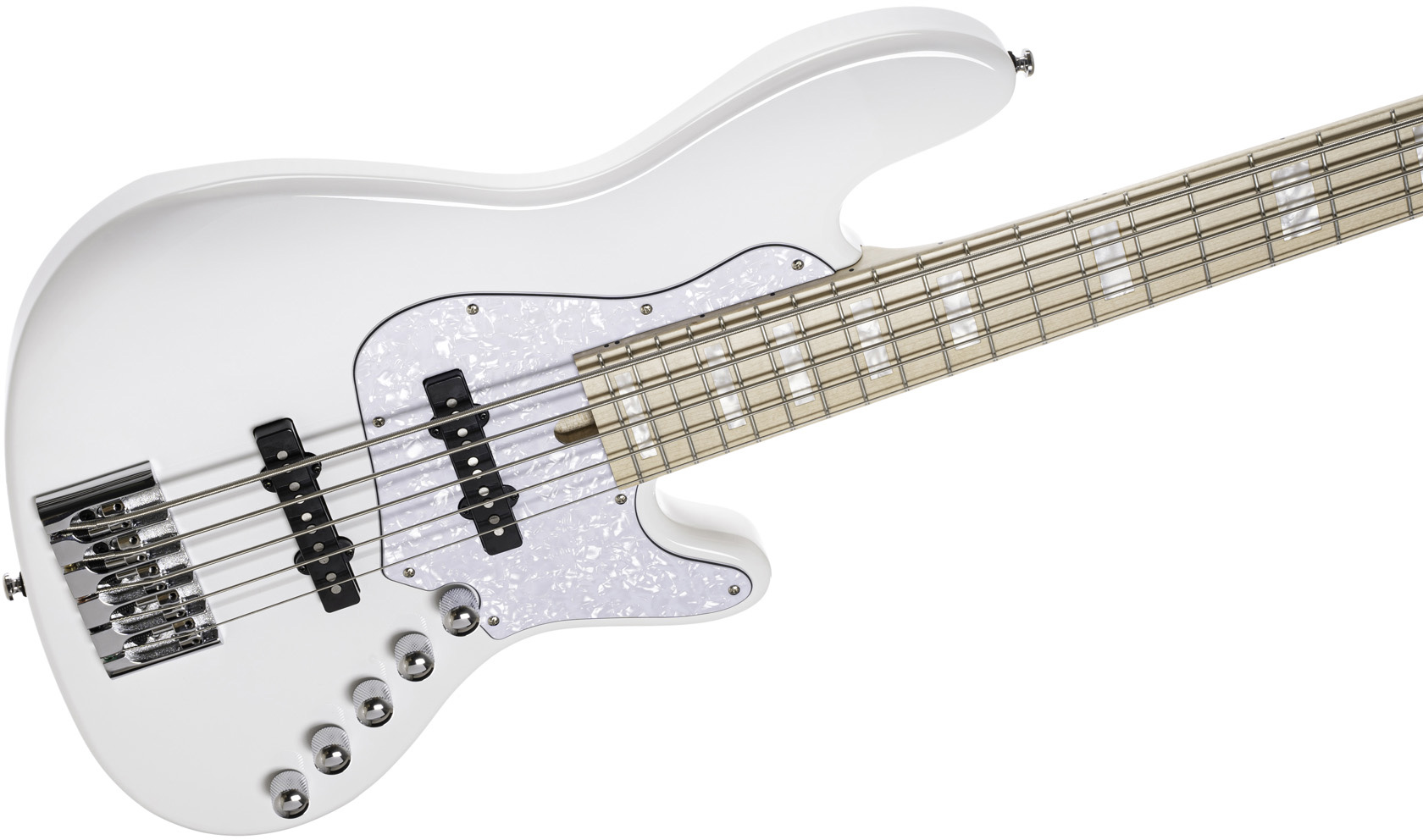 Cort Elrick Njs 5c Active Bartolini Mn - White - Solid body electric bass - Variation 2
