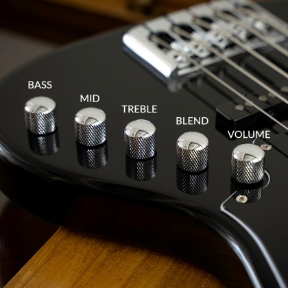 Cort Elrick Njs 5c Active Bartolini Mn - Black - Solid body electric bass - Variation 5