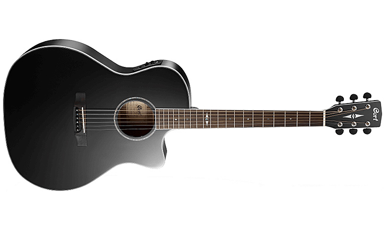 Cort Ga5f Bk Grand Regal Auditorium Cw Epicea Acajou 2016 - Black - Electro acoustic guitar - Variation 1