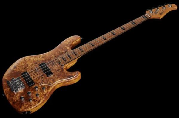 Solid body electric bass Cort GB-Modern 4 - open pore vintage natural