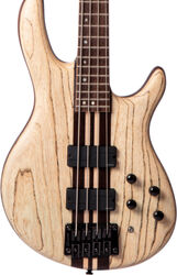 Solid body electric bass Cort A4 Ultra Ash - Etched natural black