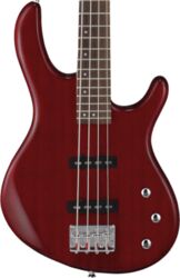Solid body electric bass Cort Action Bass - Open pore black cherry
