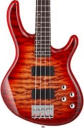 Solid body electric bass Cort Action DLX Plus - Cherry red sunburst