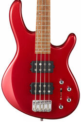 Solid body electric bass Cort Action HH4 - Blood red metallic