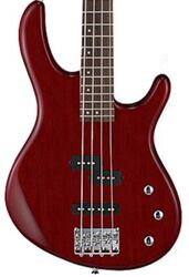 Solid body electric bass Cort Action PJ OPBC - Open pore black cherry