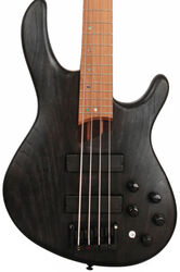 Solid body electric bass Cort B4 Plus AS RM Artisan - Trans black open pore