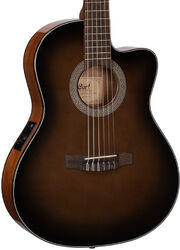 Classical guitar 4/4 size Cort Jade E Nylon - Dark brown burst