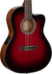Classical guitar 4/4 size Cort Jade E Nylon - Burgundy red burst