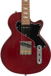 Single cut electric guitar Cort Sunset TC - Open pore burgundy red