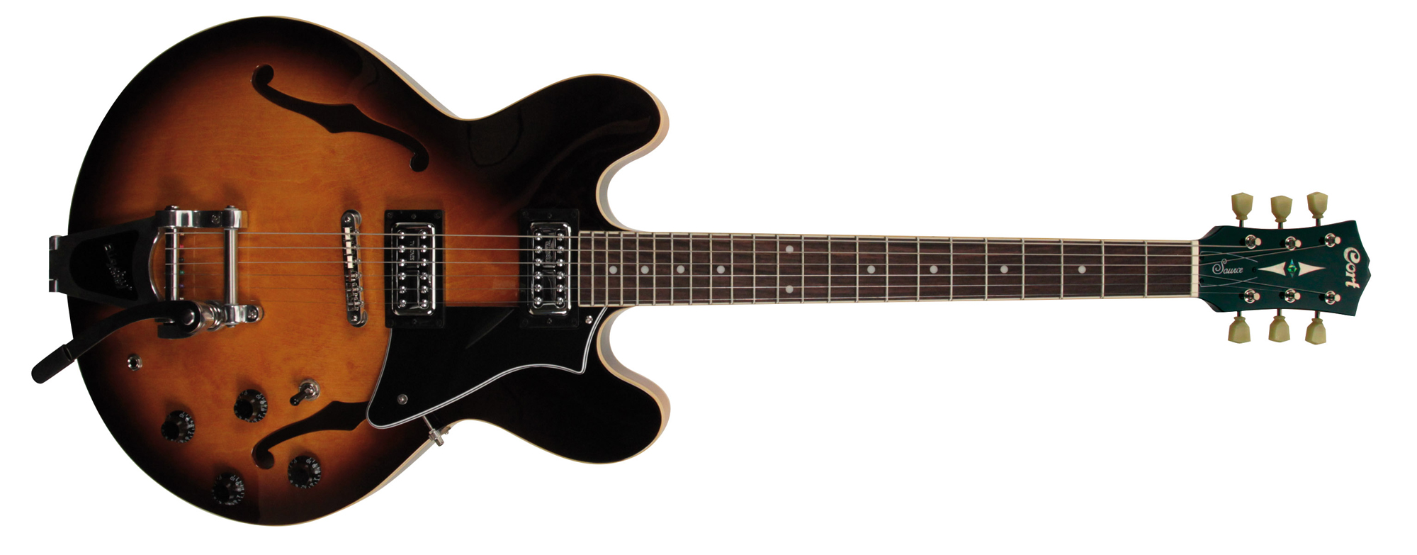 Cort SourceBV CR vintage sunburst Semihollow electric guitar sunburst