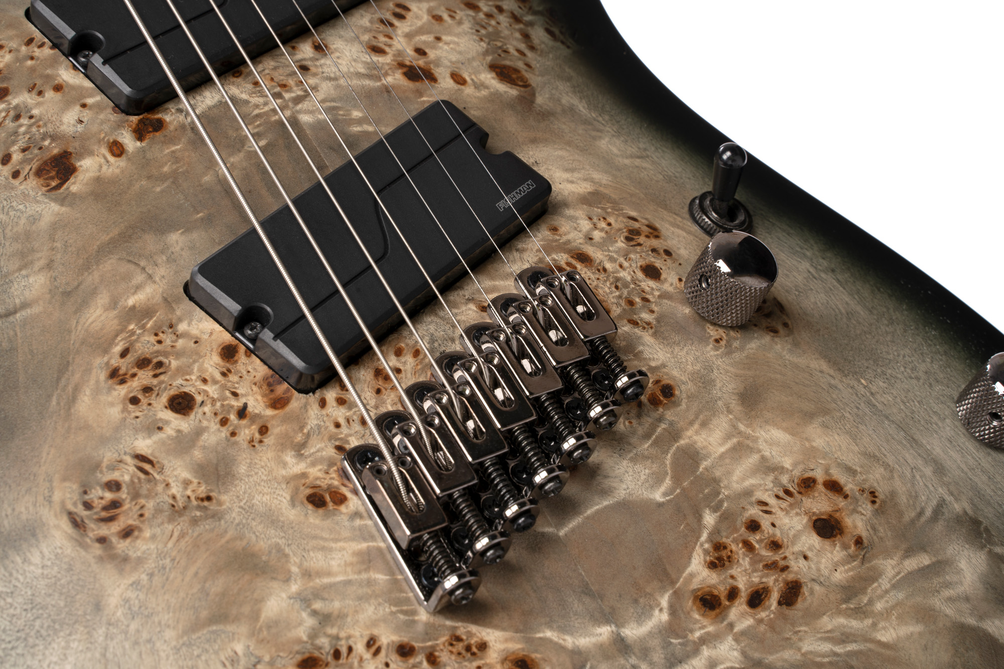 Cort Kx507 Multiscale 7c 2h Fishman Fluence Ht Eb - Star Dust Black - Multi-Scale Guitar - Variation 2