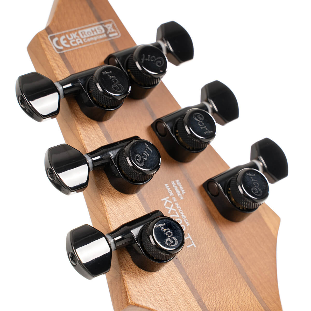 Cort Kx700 Tt True Temperament 2h Fishman Fluence Modern Ht Eb - Open Pore Black - Multi-Scale Guitar - Variation 4