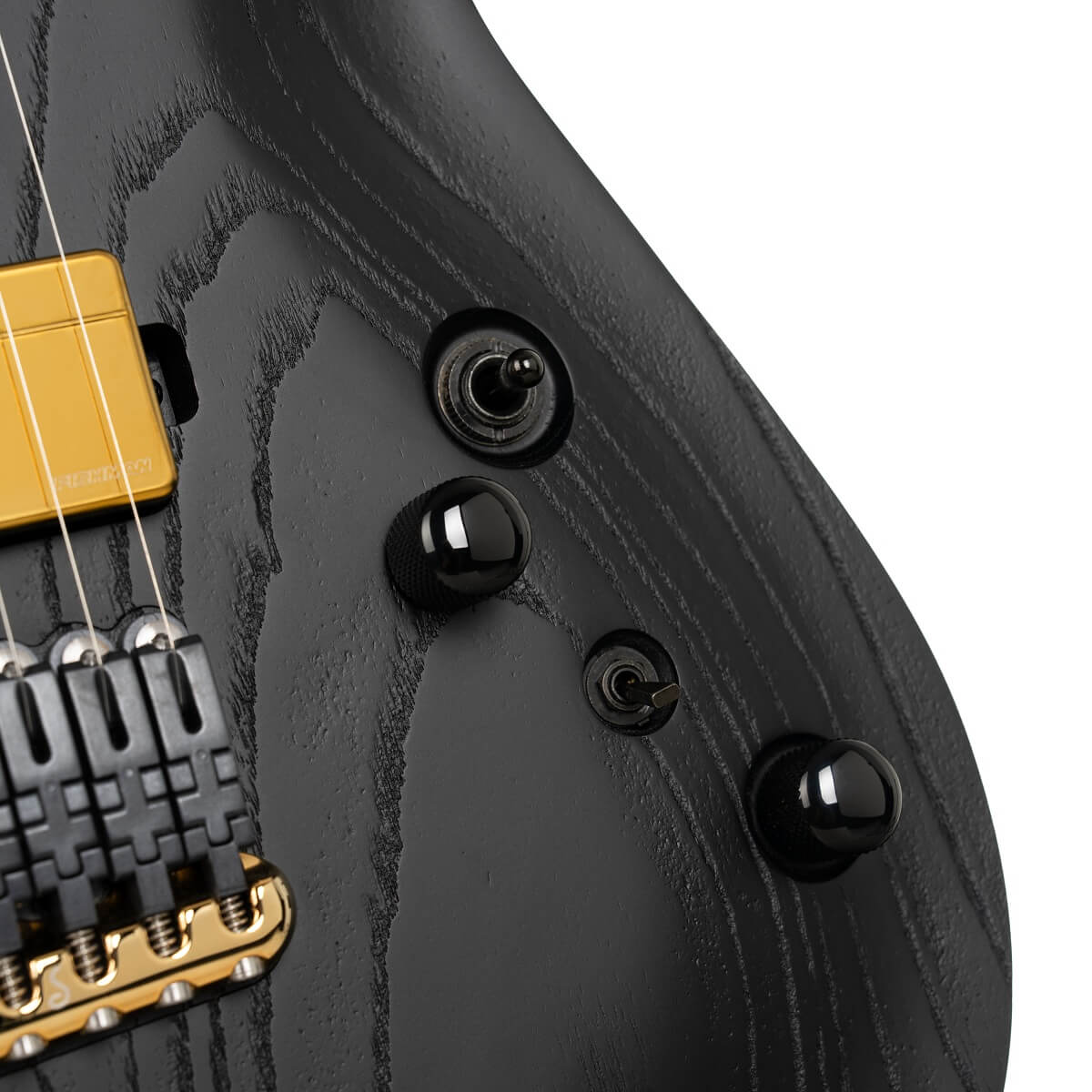 Cort Kx700tt True Temperament 2h Fishman Fluence Modern Ht Eb - Open Pore Black (gold Hardware) - Multi-Scale Guitar - Variation 6