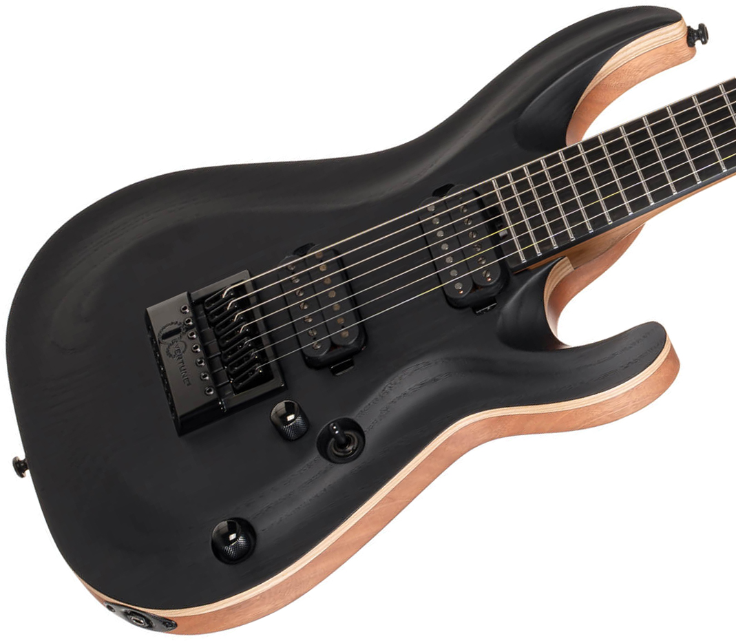 Cort Kx707 Evertune 2h Seymour Duncan Ht Eb - Open Pore Black - 7 string electric guitar - Variation 3
