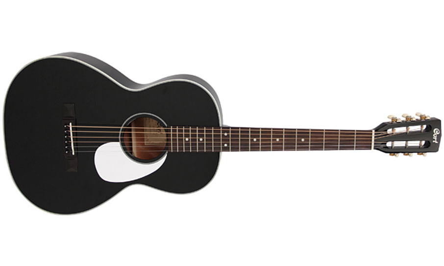 Cort L100p Bk Luce Parlor Epicea Acajou Fishman - Black - Acoustic guitar & electro - Variation 1