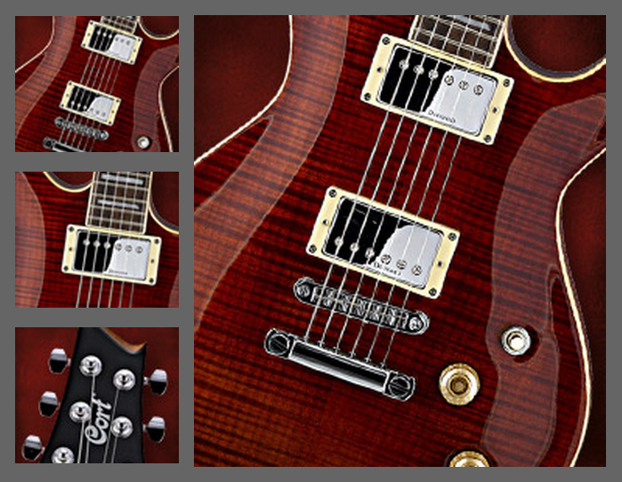Cort M600 - Black Cherry - Double cut electric guitar - Variation 3