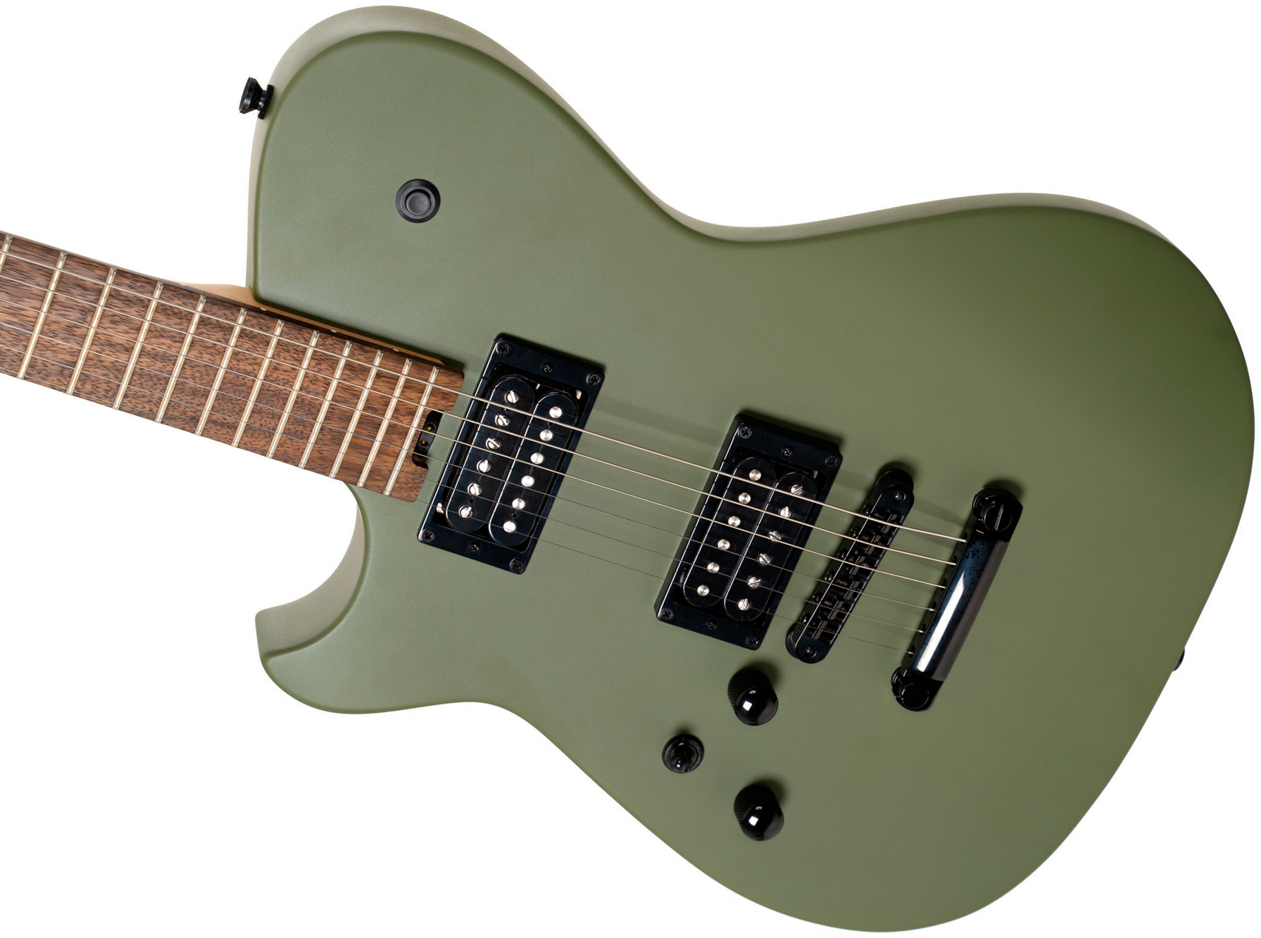Cort Matthew Bellamy Mbm2h Gaucher Signature 2h Ht Lau - Satin Olive Green - Tel shape electric guitar - Variation 2