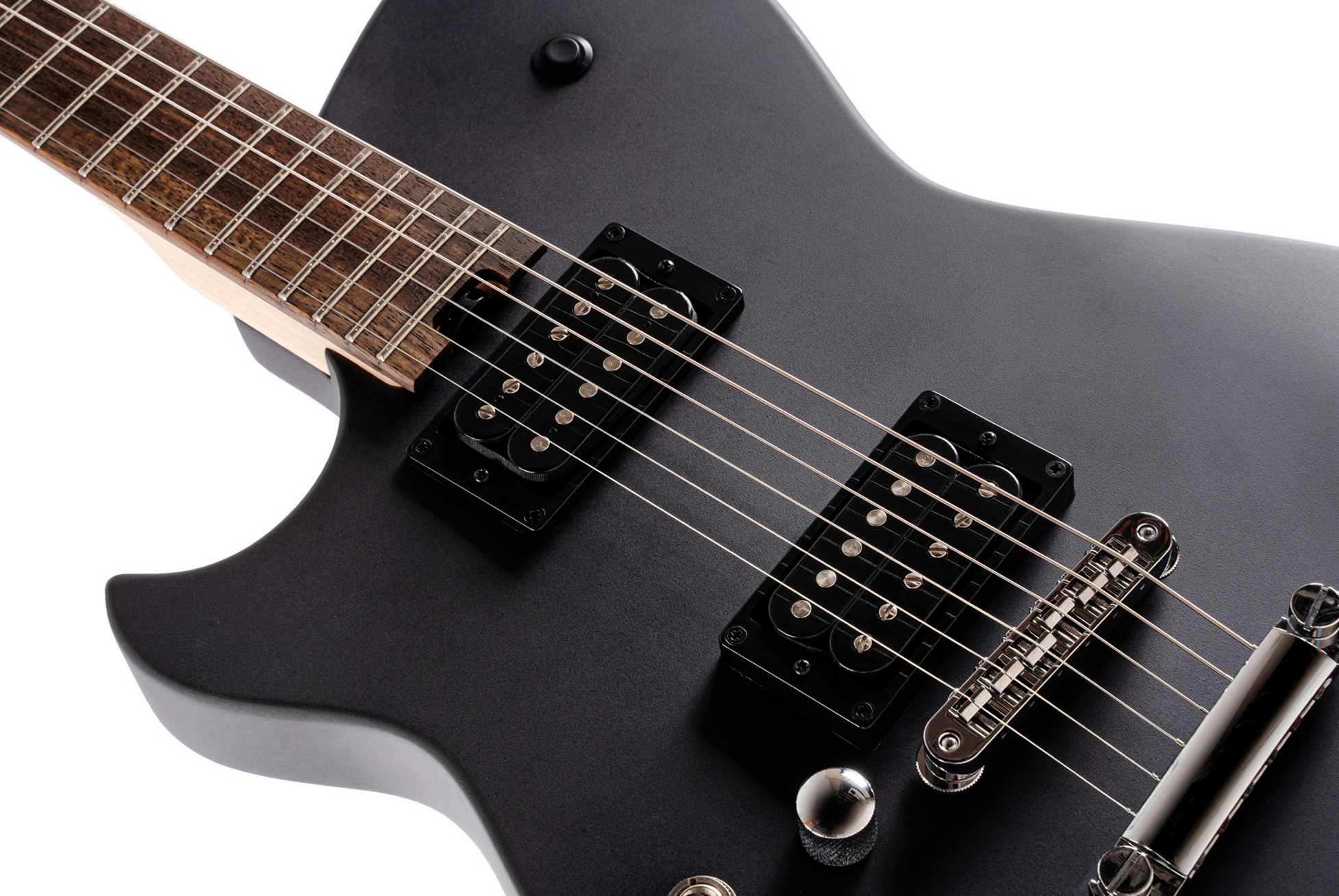 Cort Matthew Bellamy Mbm2h Gaucher Signature 2h Ht Lau - Satin Black - Tel shape electric guitar - Variation 2