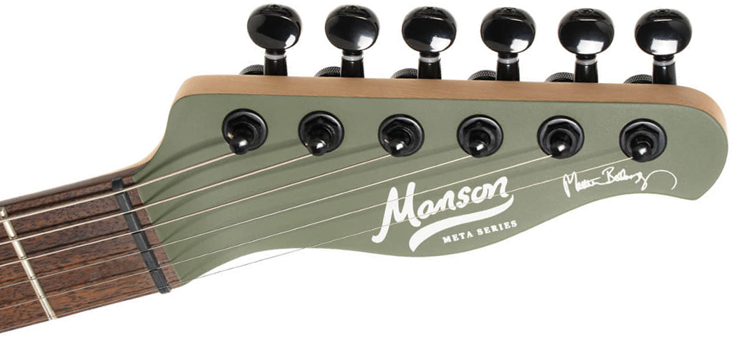 Cort Matthew Bellamy Mbm2h Meta Signature 2h Ht Lau - Satin Olive Green - Tel shape electric guitar - Variation 4