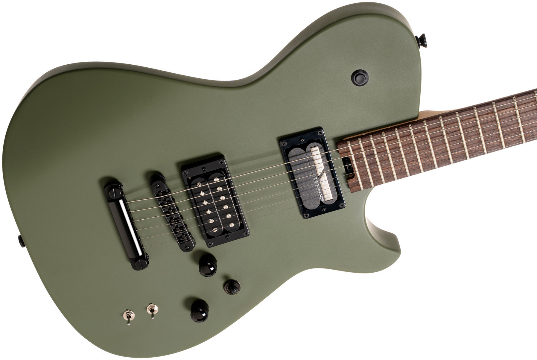 Cort Matthew Bellamy Mbm2h Sustainiac Meta Signature 2h Ht Lau - Satin Olive Green - Tel shape electric guitar - Variation 2