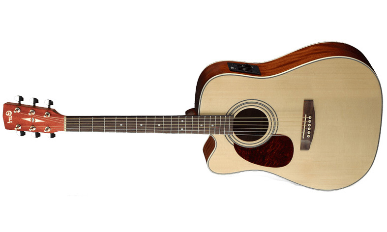 Cort Mr500eg Op Dreadnought Cw Gaucher Epicea Acajou - Open Pore - Electro acoustic guitar - Variation 1