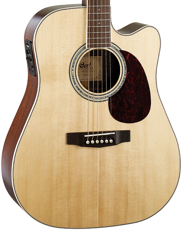 Cort Mr710f-md Nat Dreadnought Cw Electro Epicea Palissandre Rw - Natural - Electro acoustic guitar - Variation 1