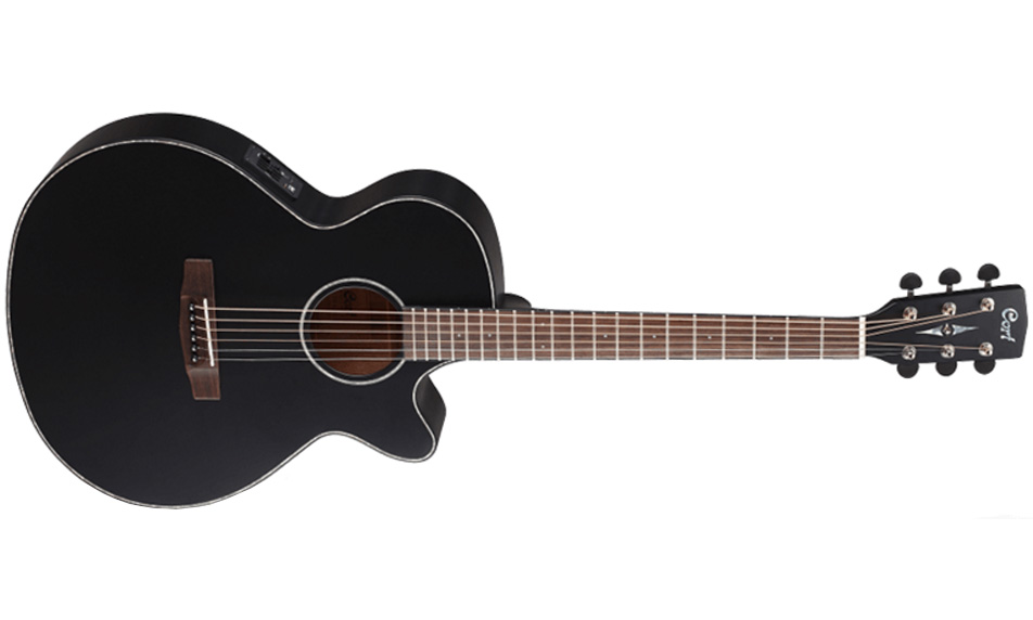 Cort Sfx-e Bks Auditorium Slim Cw Epicea Acajou - Black Satin - Acoustic guitar & electro - Variation 2